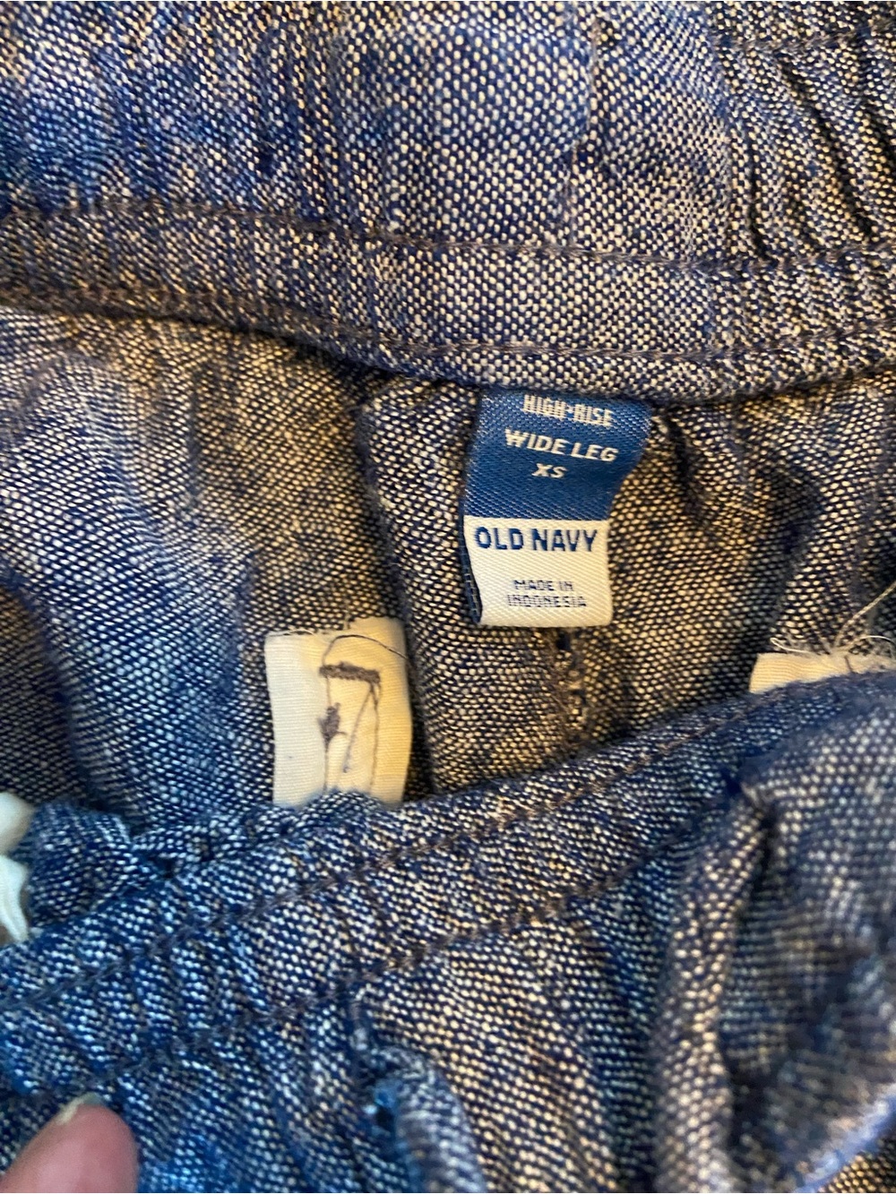 Old Navy Chambray Wide-Leg Pants - linen Blue